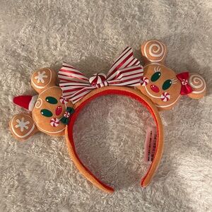Disney Gingerbread Mouse Ears Headband - Red and Green